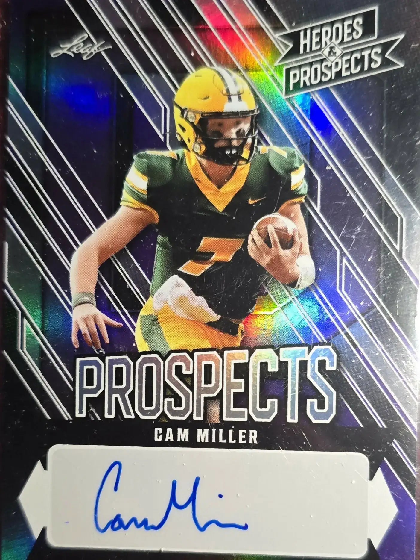 2024 LEAF HEROES AND PROSPECTS HOLO REFRACTOR PROSPECTS AUTO SSP 09/25 RC CAM MILLER - Hockey Card Single
