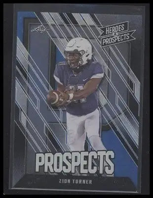 2024 Leaf Heroes & Prospects #135 Zion Turner Blue #/99 - Football Card Single