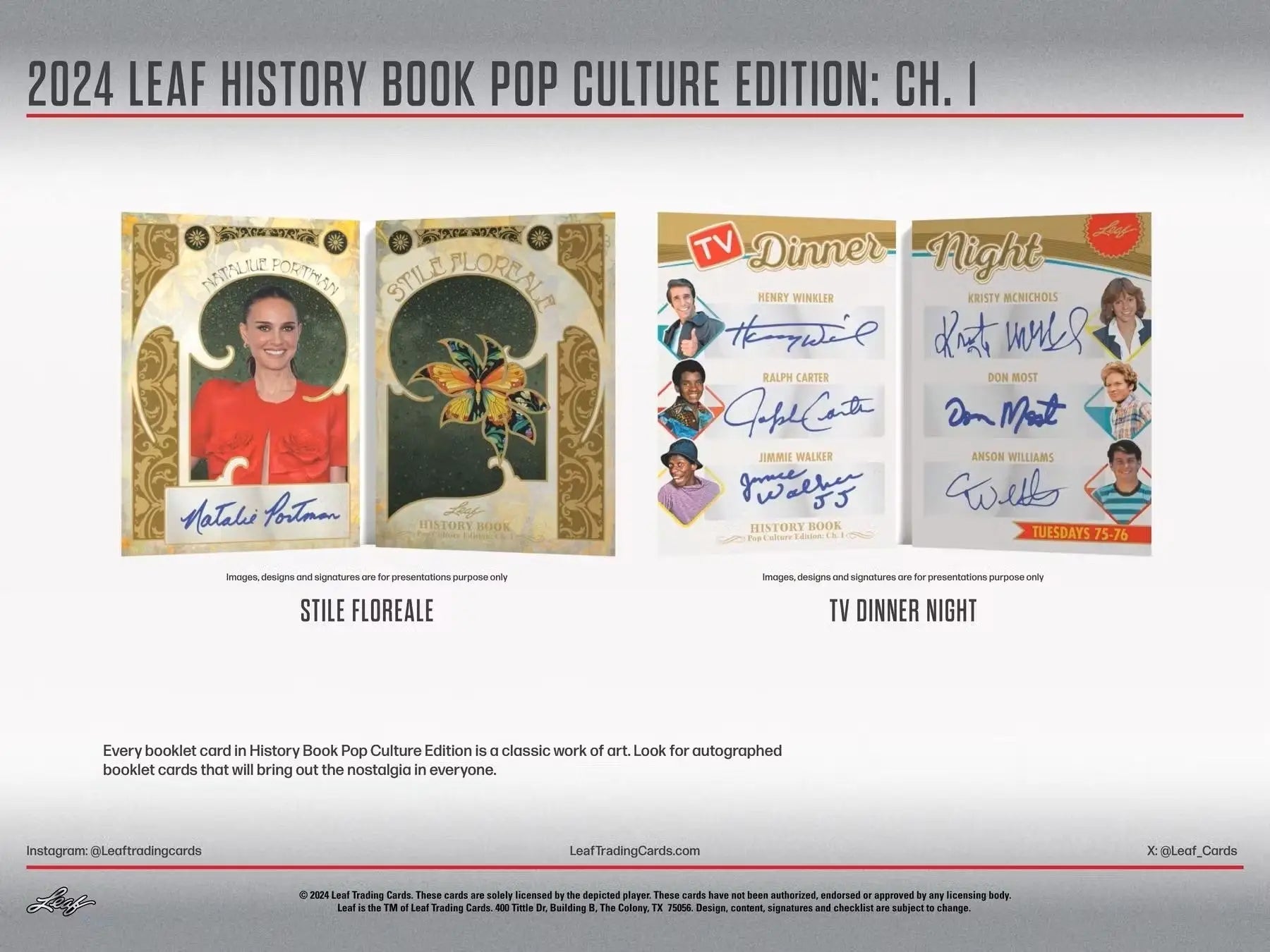 2024 Leaf History Book Pop Culture Edition Chapter 1 Hobby Box - Sports Card Hobby Boxes