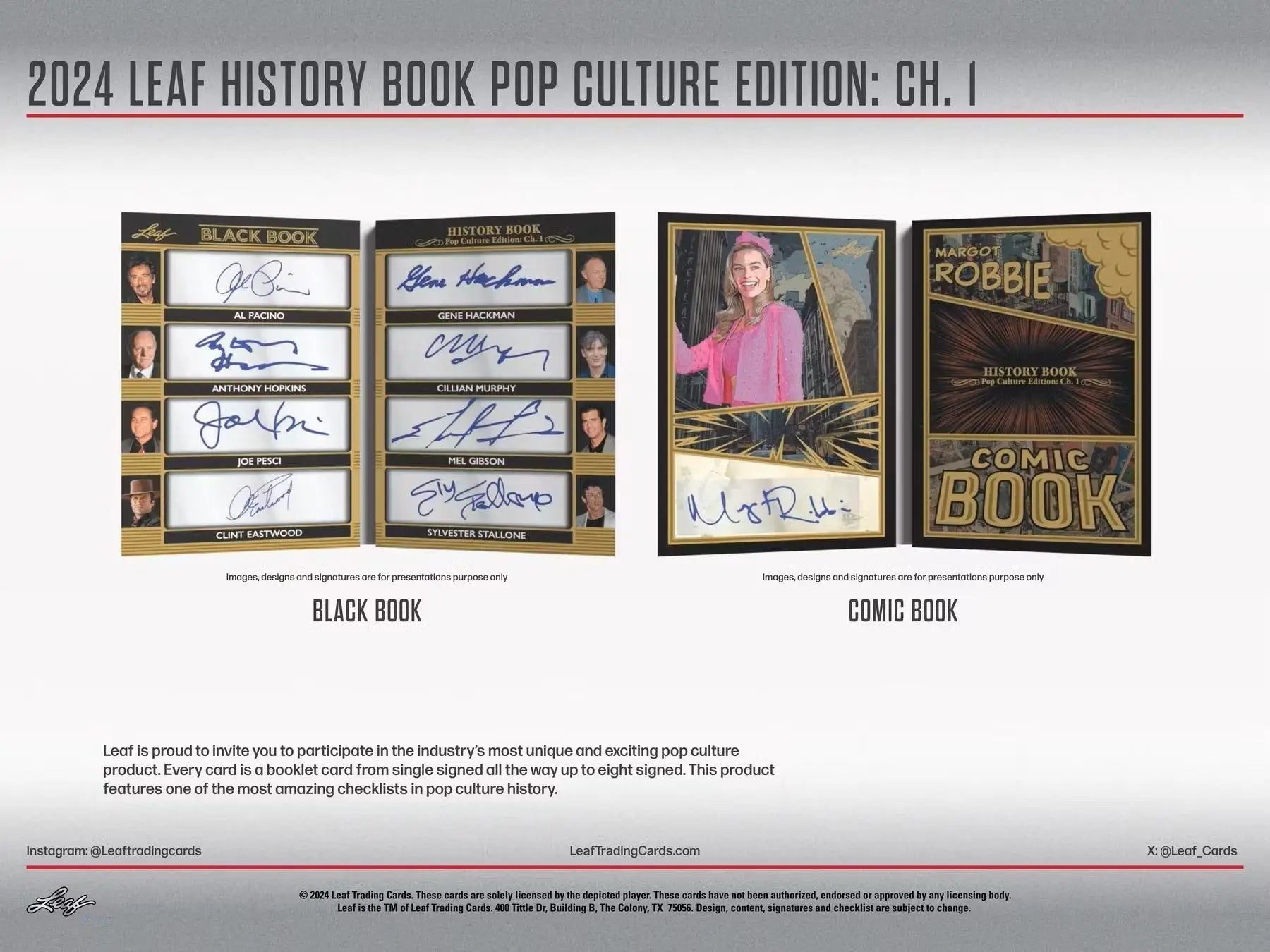2024 Leaf History Book Pop Culture Edition Chapter 1 Hobby Box - Sports Card Hobby Boxes
