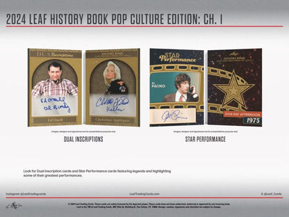 2024 Leaf History Book Pop Culture Edition Chapter 1 Hobby Box - Sports Card Hobby Boxes