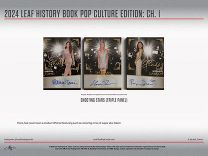 2024 Leaf History Book Pop Culture Edition Chapter 1 Hobby Box - Sports Card Hobby Boxes