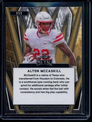 2024 Leaf Metal Alton McCaskill #111 RC Football - Football Card Single