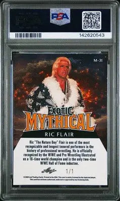 2024 Leaf Metal Legends Mythical Ric Flair Mythical-Zombie Crystal 1/1 PSA 8 - Wrestling Card Single
