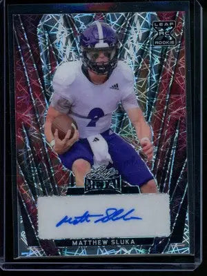 2024 Leaf Metal Matthew Sluka #BA-MS1 1/1 Autograph RC Football - Football Card Single