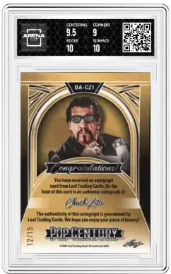 2024 Leaf Metal Pop Century Chuck Zito Auto Blue 12/15 #BA-CZ1 Arena Club 9.5 - UFC/MMA Card Single