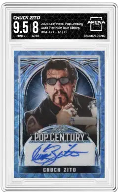 2024 Leaf Metal Pop Century Chuck Zito Auto Blue 12/15 #BA-CZ1 Arena Club 9.5 - UFC/MMA Card Single