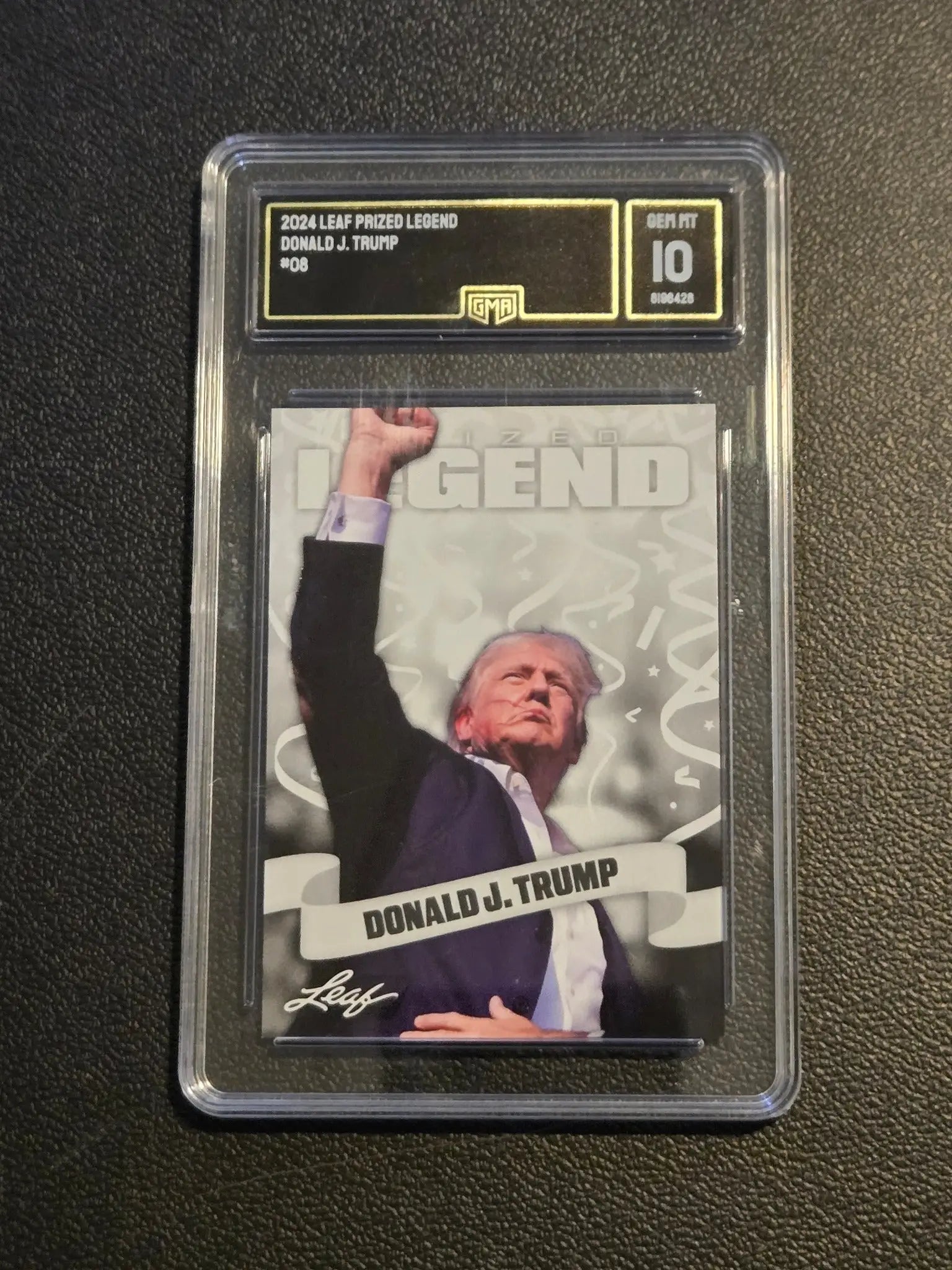 2024 Leaf Prized Legend #08 Donald J. Trump GMA 10 - Other
