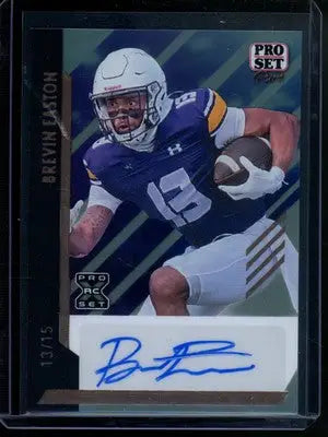 2024 Leaf Pro Set Pure Brevin Easton #BA-BJ1 Holo Auto RC 13/15 Football - Football Card Single