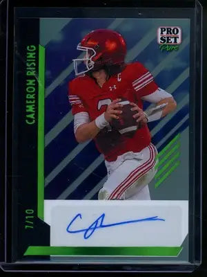 2024 Leaf Pro Set Pure Cameron Rising #BA-CRI1 Autograph 7/10 Football - Football Card Single