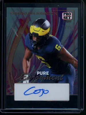 2024 Leaf Pro Set Pure Cornelius Johnson #PE-CJ1 7/15 Autograph Football - Football Card Single