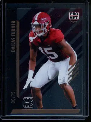 2024 Leaf Pro Set Pure Dallas Turner #T20 36/75 RC Football - Football Card Single
