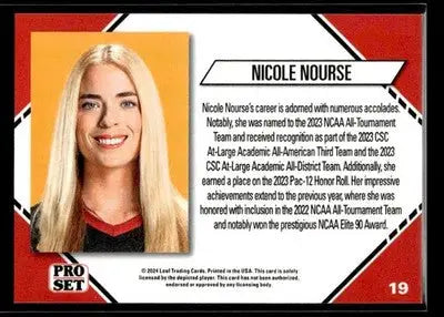 2024 Leaf Pro Set Southern CA Beach Volleyball Nicole Nourse #19 USC Trojans - Other