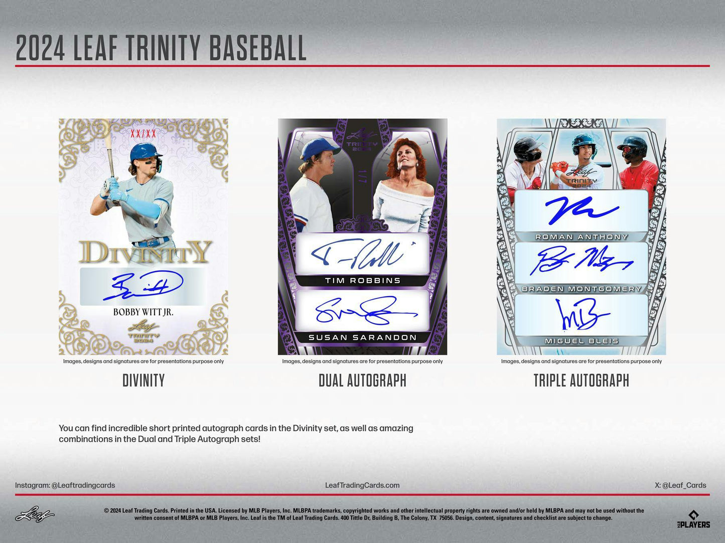 2024 Leaf Trinity Baseball Hobby Box | Columbia Sports Cards