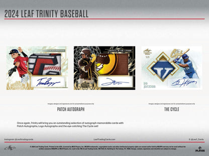 2024 Leaf Trinity Baseball Hobby Box | Columbia Sports Cards