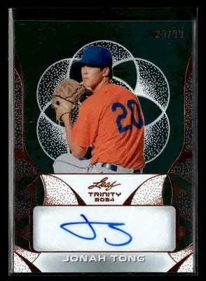 2024 Leaf Trinity #CA-JT2 Jonah Tong Clear Auto Bronze #29/99 - Baseball Card Single