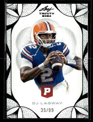 2024 Leaf Trinity - Pristine Auction - Blue #28 DJ Lagway #/99 - Football Card Single