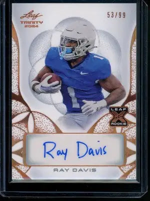 2024 Leaf Trinity Ray Davis #BA-RD1 53/99 Football