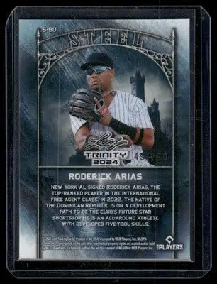 2024 Leaf Trinity Steel Roderick Arias #S-80 Baseball - Baseball Card Single