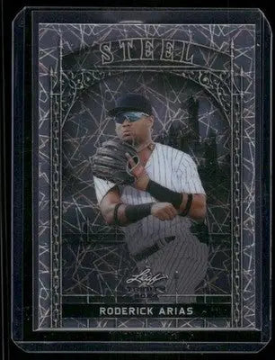 2024 Leaf Trinity Steel Roderick Arias #S-80 Baseball - Baseball Card Single