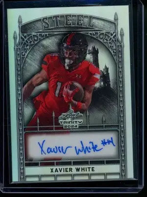 2024 Leaf Trinity Steel Xavier White #S-XWI Autograph 5/15 Football - Football Card Single