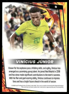 2024 Leaf Vinícius Júnior #B Soccer - Soccer Card Single