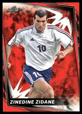 2024 Leaf Zinedine Zidane #9 Red Soccer - Soccer Card Single