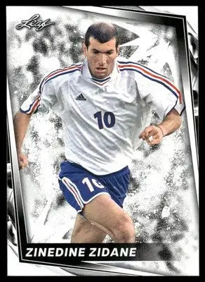 2024 Leaf Zinedine Zidane #9 White Soccer - Soccer Card Single