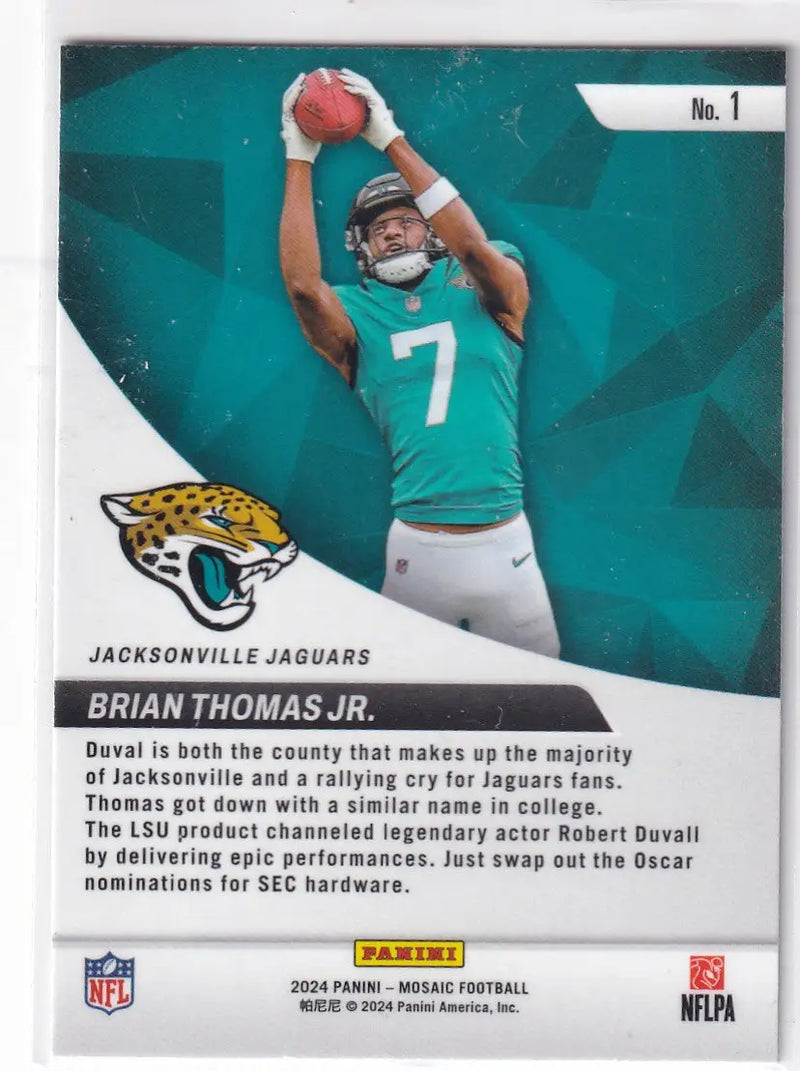 2024 MOSAIC #1 BRIAN THOMAS JR ELEVATE- JACKSONVILLIE JAGUARS