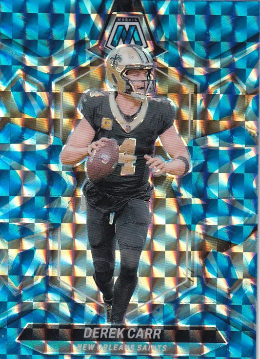 2024 MOSAIC #155 DEREK CARR BLUE REACTIVE- NEW ORLEANS SAINTS - Football Card Single