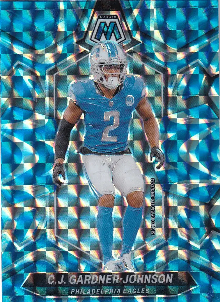 2024 MOSAIC #181 CJ GARDNER JOHNSON BLUE REACTIVE- PHILADELPHIA EAGELS