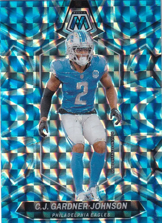 2024 MOSAIC #181 CJ GARDNER JOHNSON BLUE REACTIVE- PHILADELPHIA EAGELS - Football Card Single