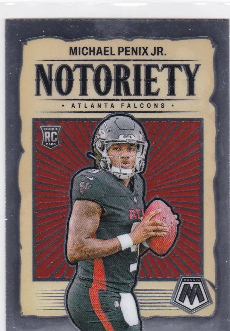 2024 MOSAIC #20 MICHAEL PENIX JR NOTORIETY- ATLANTA FALCONS - Football Card Single