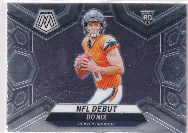 2024 MOSAIC #271 BO NIX NFL DEBUT- DENVER BRONCOS - Football Card Single