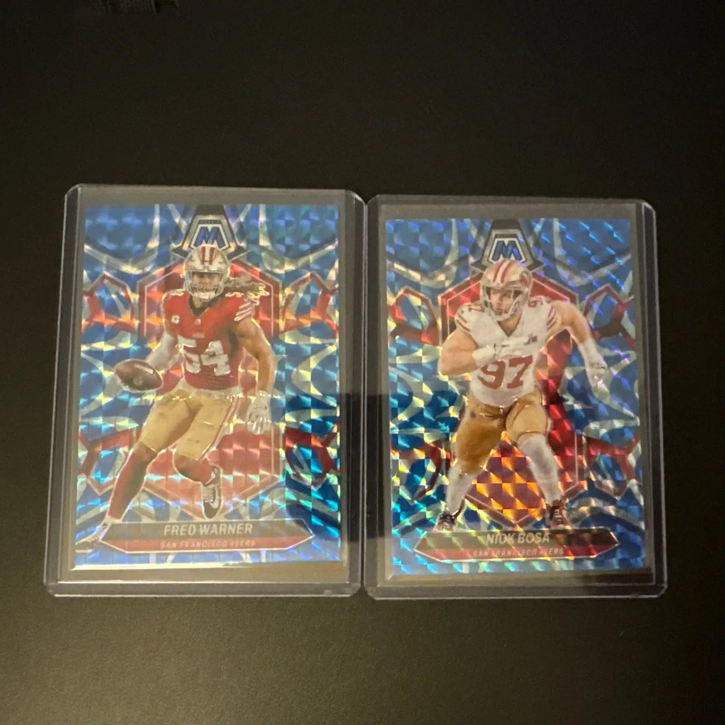 2024 Mosaic 49ers 4 Card Lot Warner Bosa Taylor & Aiyuk Blue Retroactive - Football Card Single