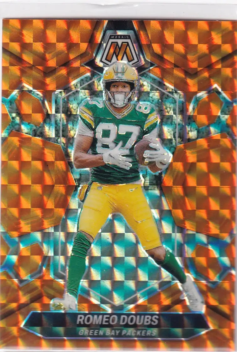 2024 MOSAIC #82 ROMEO DOUBS ORANGE REACTIVE 197/199- GREEN BAY PACKERS