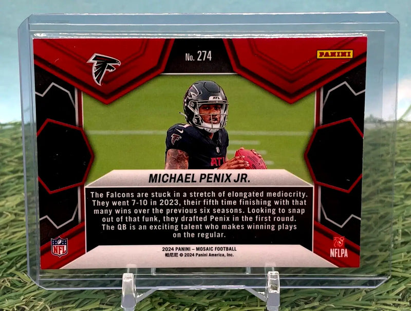 Mosaic Michael Penix NFL Debut Rookie Card featuring Atlanta Falcons player design