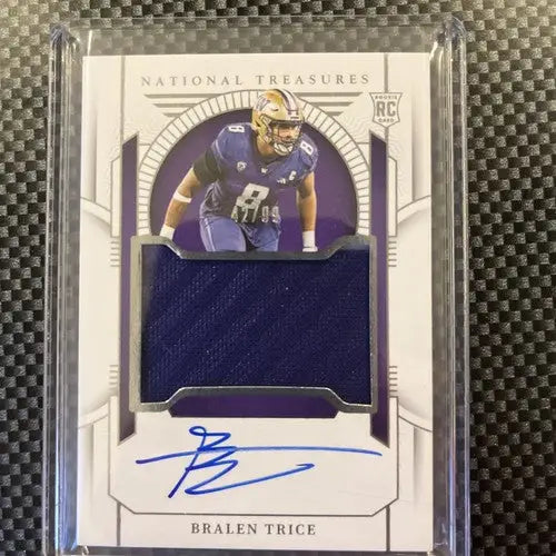 2024 National Treasures Collegiate Bralen Trice PATCH /99 Auto - Football Card Single