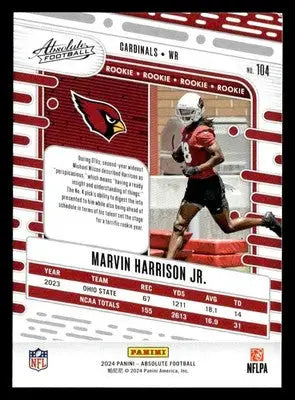 2024 Panini Absolute #104 Marvin Harrison Jr. Retail - Football Card Single