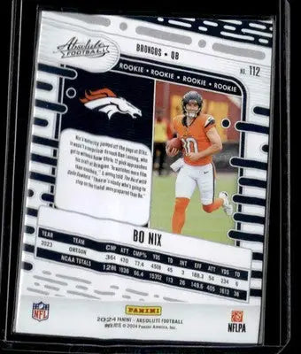 2024 Panini Absolute #112 Bo Nix Retail - Football Card Single