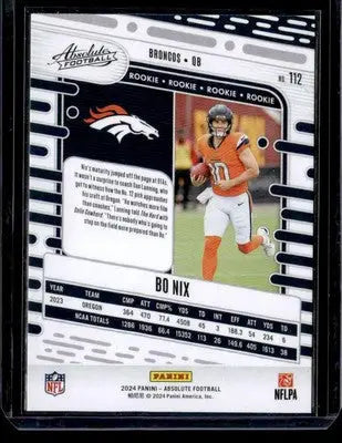 2024 Panini Absolute #112 Bo Nix Retail - Football Card Single