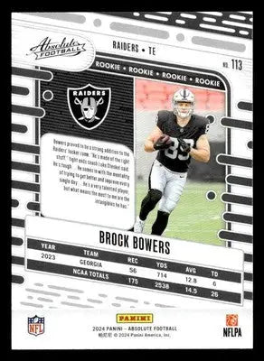 2024 Panini Absolute #113 Brock Bowers Retail - Football Card Single