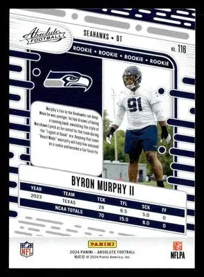 2024 Panini Absolute #116 Byron Murphy II Retail - Football Card Single