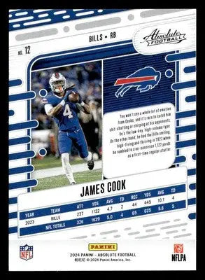 2024 Panini Absolute #12 James Cook Retail - Football Card Single