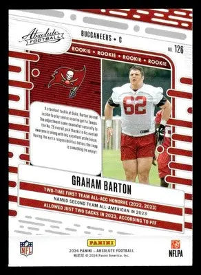 2024 Panini Absolute #126 Graham Barton Retail - Football Card Single