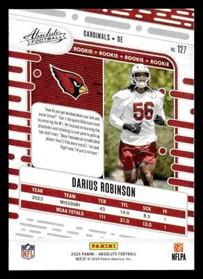 2024 Panini Absolute #127 Darius Robinson Retail - Football Card Single