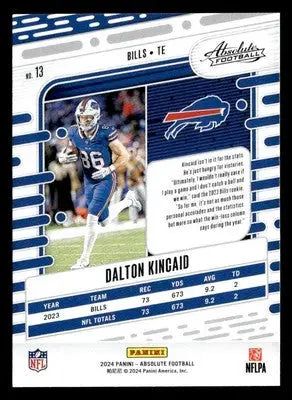 2024 Panini Absolute #13 Dalton Kincaid Retail - Football Card Single