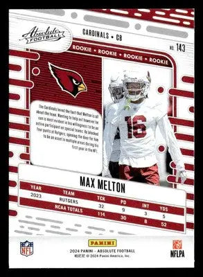 2024 Panini Absolute #143 Max Melton Retail - Football Card Single