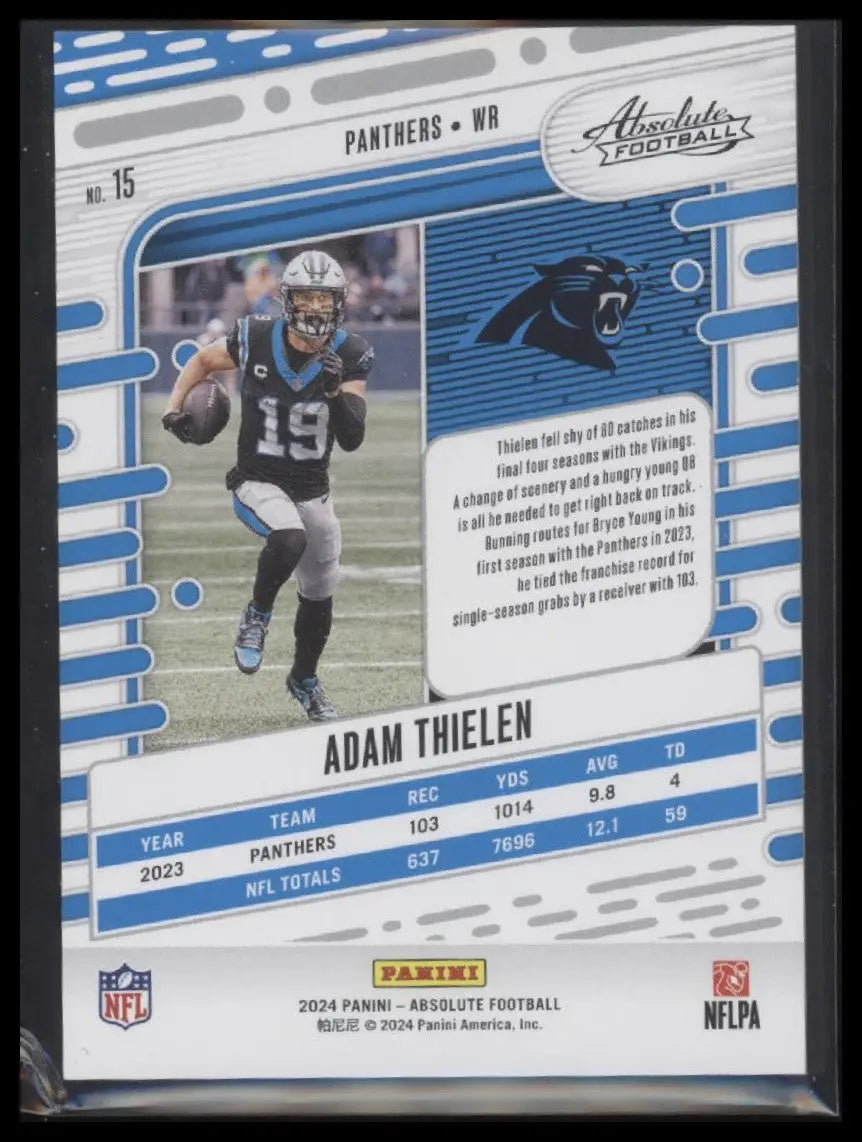 2024 Panini Absolute #15 Adam Thielen Spectrum - Football Card Single