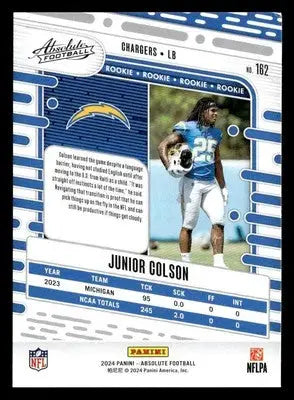 2024 Panini Absolute #162 Junior Colson Retail - Football Card Single